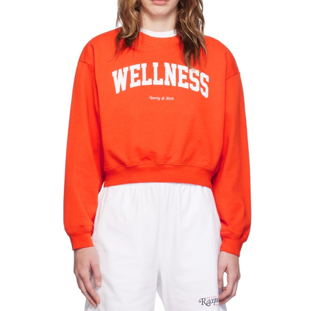 SPORTY & RICH Orange Wellness Ivy Sweatshirt